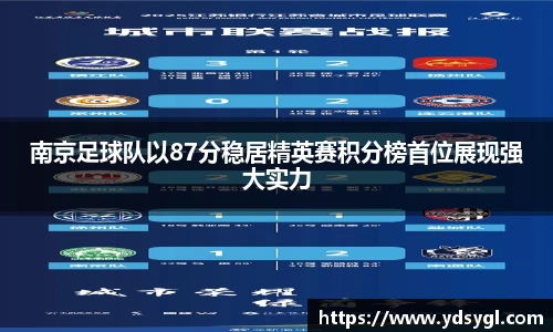 南京足球队以87分稳居精英赛积分榜首位展现强大实力