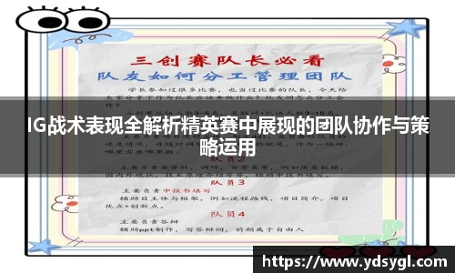 IG战术表现全解析精英赛中展现的团队协作与策略运用